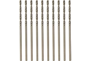 QUARKZMAN 10 Stück Metallbohrer 1,3 mm M35 HSS Cobalt Spiralbohrer Werkzeug für Edelstahl, Kupfer, Holz, Kunststoff und andere harte Materialien