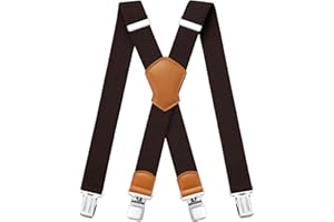 Aonvmdis Hosenträger für Herren 4 starken Clips 4cm breit, X Form elastisch einstellbar Länge für Männer und Damen Overalls Jeans, Arbeitshosen, Jumpsuits