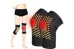 Självuppvärmande knävärmare med moxa-terapi – mjukt värmebandage av fleece, främjar blodcirkulationen och lindrar obehag, knä