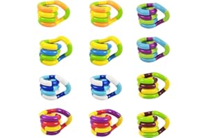 KYEDGC 12 Pcs Fidget Toys Adults Tangle Fidget Toy Stress Relief Toys Kids For Home Office Sensory Play Fine Motor Skills Development Calming Tool Focus Concentration