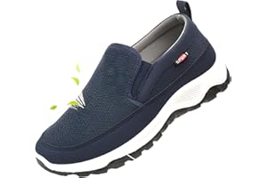 CLOXKS Men Orthopedic Shoes Sport Shoes for Men, Breathable Orthopedic Travel Plimsolls, Arch Support Slip-On Canvas Loafers, Casual Boat Shoes, for Extra Cushioning and Foot Relief