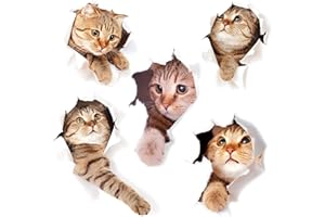 DUOUPA Adhesivo decorativo para pared con diseño de gatos en 3D