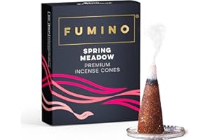 Fumino® Spring Meadow Fresh Incense Cones 20 per Box Masala Agarbatti Joss Scent Fragrance for Relaxation and Meditation, Home and House Décor