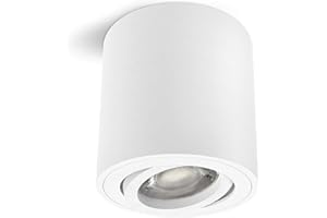 ‎LINOVUM linovum CORI Aufbaustrahler schwenkbar in matt weiß & rund - Deckenleuchte Aufputz Ø 80 mm geeignet für GU10 & LED Module