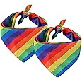 2 pcs Rainbow Bandana Gay Pride Accessory Fancy Dress Headband for Party Celebration Supplies