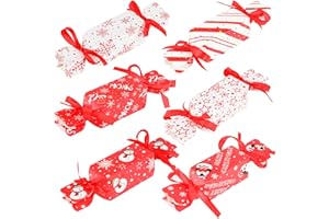 DERAYEE 48 Pieces Small Christmas Boxes - DIY Sweets Cookies Boxes for Xmas Party Favor