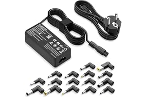 ELEHILS 90W Universel Chargeur Ordinateur Portable Adaptateur Compatible avec HP Dell Lenovo Acer ASUS Samsung Sony passerelle Ordinateur Portable Chromebook Cordon d’Alimentation avec 16 Conseils