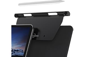 GOOJODOQ Soporte Metálico Lápices para Apple Pencil de 2ª Generación，Compatible con Apple Magic Keyboard, Smart Keyboard Folio y Otras Fundas magnéticas para iPad, Negro
