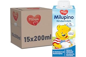‎MILUPA Milupa Milupino Kindermilch trinkfertig 15x200ml, 1-3 Jahre, für Kleinkinder in der Wachstumsphase