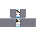 StepRite Kitchen Mats, 2PCS Kitchen Rugs, 17.3"×30"+17.3"×70" Cushioned Anti Fatigue Floor Mat, Non-Slip Standing Desk Mat, Waterproof Kitchen Rug Set for Home, Office,Grey