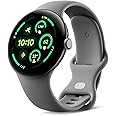 Google Pixel Watch 3 (45 mm) – Android smartwatch with heart rate tracking, advanced running from Fitbit, fitness insights, 24-hour battery – Matte Hazel Aluminium Case – Hazel band – Wi-Fi