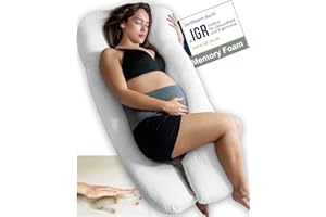 ‎TRAUMREITER Traumreiter Seitenschläferkissen mit Memory Foam Körperunterstützung & Bezug Weiß, U-Form Body Pillow, Schwangerschaftskissen zum Schlafen Schwangerschaft Kissen Komfortkissen Erwachsene (Visco M)