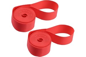TUCKBOLD 700C 27" Bike Wheel Rim Strip Rim Tape Liner Tube Band PVC Red Pair Automotive Parts