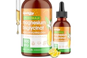 ‎GAELIKINE Magnesium-Bisglycinat-Tropfen 1000 mg – 140 mg elementares Magnesium pro Portion – liposomale Micellen-Technologie, Zitronengeschmack | vegan | ohne Gentechnik | glutenfrei | 60 ml