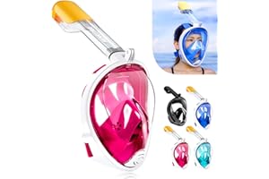 ‎HINATAA HINATAA Schnorchelmaske, 180° Vollgesicht, Tauchmaske, freies Atmen, Anti-Beschlag- und Anti-Leck-Technologie mit verstellbaren Kopfbändern für Erwachsene, Jugendliche, Kinder