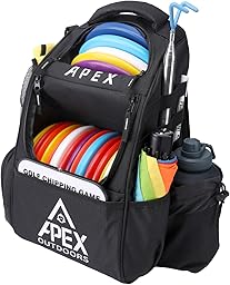 Apex Outdoors Bolsa de Golf de Disco, Mochila de Golf de Disco con más de 21 Discos, Bolsas de Golf duraderas y Ligeras con múltiples Bolsillos de Almacenamiento