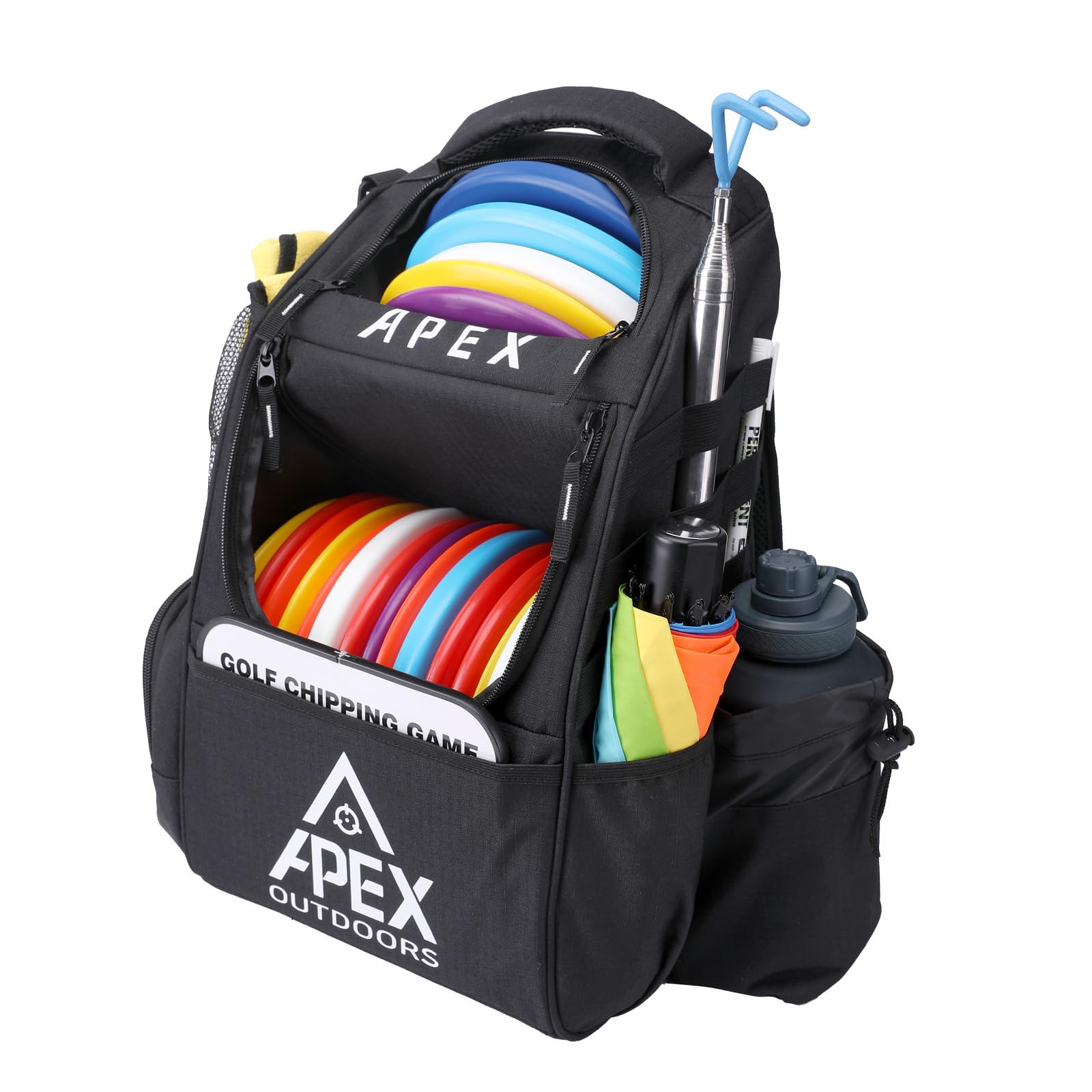Apex Outdoors Bolsa de Golf de Disco, Mochila de Golf de Disco con más de 21 Discos, Bolsas de Golf duraderas y Ligeras con múltiples Bolsillos de Almacenamiento - 1