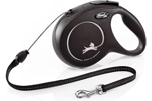 Flexi - Roller Leash Classic Cord - 8 meter till 20 kg - Svart - 1 bit