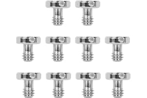 SHEEPPING Lot de 10 Vis 1/4" sans Anneaux, Vis de Fixation 1/4" pour Trépied de Monopode, pour Appareil Photo, Camera,Plateau Rapide Trépied