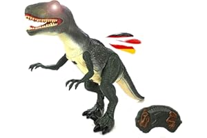 HSP Himoto Dinosaurio teledirigido con función de caminar, efectos de sonido y efectos de luz, incluye control remoto