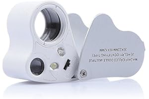 KINGMAS 2 Lens 30x 60x Illuminated Jewelry Eye Loupe Jewelers Magnifier Magnifying with LED Lighting