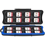 Boîtier de jeux pour Nintendo Switch, Keten housse de carte pour jeux Switch Etanche support housse de carte mémoire SD, 32 Slots pour 16 pièces de cartes de jeu pour Switch 16 cartes Micro SD