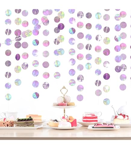 Gold Glitzer Girlande 5 Stück - 4m Runde Papierdekoration Für Party & Fest