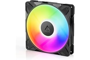 ARCTIC P14 Pro A-RGB - Ventola Potente Premium, Ventola PWM da 140 mm con Sdoppiatore per Cavi a Y, 400-2500 rpm, 0 rpm <5% PWM, RGB digitale 5V, Cuscinetto Idrodinamico, a 4 Pin - Nero