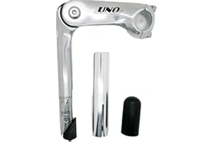 Onogal 2951 Potence réglable pour vélo Uno Kalloy 22,2 mm avec raccord 25,4 mm vélo Argenté