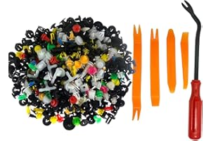 temproad 500Pcs Mixed Auto Car Fastener Clip Bumper Fender Trim Plastic Rivet Door Panel，500pcs car buckle kits，5 tools