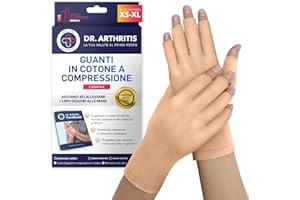 DR. ARTHRITIS Tutore Polso a Compressione Ideato da Medici – Guanti Senza Dita per Artrosi alle Mani – Polsiera Ortopedica per Alleviare Tunnel Carpale, Gonfiore e Infiammazioni (Beige, 1 Paio, Taglia M)