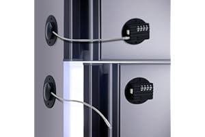 GCRQ Cerradura Puerta de Frigorífico para Niños, Cerradura de Gabinete con Contraseña de 4 Dígitos, Cerradura de Nevera Mejorada con Combinación (2 Pieza)