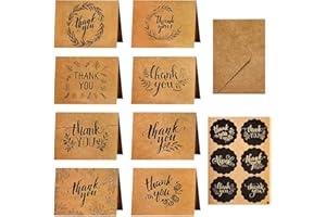 LANJUE 24 Pack Thank You Cards, Thank You Cards Multipack with envelopes Thank You Greeting Cards Wedding Card Envelopes & Stickers for Birthdays Wedding Graduation Baby Showers
