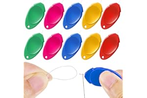 HAO ZHU 10 Pcs Needle Threaders,Plastic Sewing Needle Threader,Easy Sewing Supplies Fast and Precise Threadingfor Quilting Hand Sewing, Sewing Machine,Embroidery and Cross Stitch