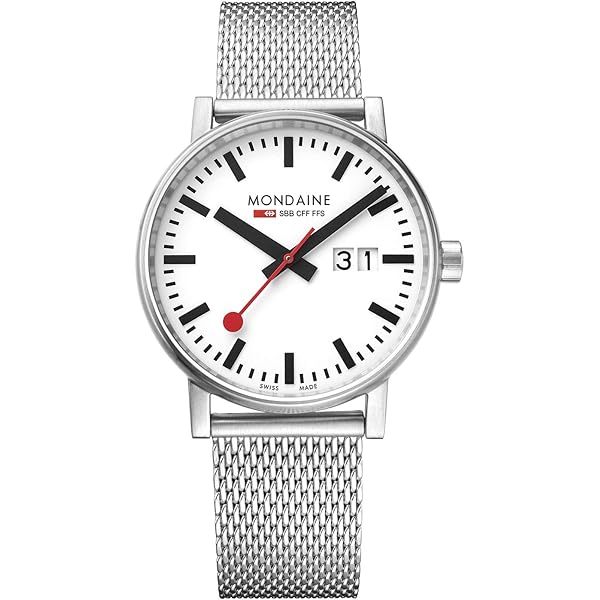 Mondaine Doppio 33 mm horloge - vintage charme, minimalistisch ontwerp, gebroken witte wijzerplaat, dubbel koepelvormig saffierkristal, Zwitsers kwarts, veganistische druivenlederen band