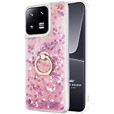 Microsonic Xiaomi Mi 13 i&ccedil;in Kılıf Glitter Liquid Holder Pembe [Mi 13 ile Uyumlu Kılıf - Pembe]