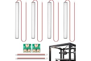 4 LED-magnetlampor 24 V för Flashforge AD5M/5M Pro/AD5X | 42 lysdioder per ljuslist, 2-stiftskontakt, 1,8 W och 43 cm kabel