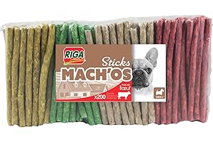 RIGA - Mach'os - Bâtonnet Aggloméré - Friandise Chien - Peau De Buffle - Riche en Protéines - Hygiène Buccale - Mastication Et Récompense - pour Petit Chien - x 200