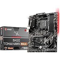 MSI B450 TOMAHAWK MAX II Motherboard ATX, AM4, DDR4, LAN, USB 3.2 Gen2, TYPE-C, M.2, RGB Mystic Light Sync, HDMI, DVI-D…