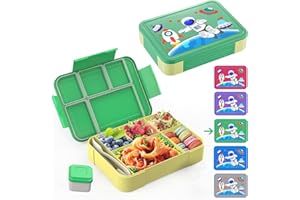 waziwe Bento Box Kinder, Brotdose Kinder Mit Fächern, Brotdose Kindergarten, Brotdose Schule, Brotdosen Mit Trennfächern, Brotdose Kleinkind, Brotdose Groß Mit Fächern