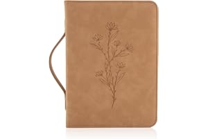 JDGFH Bibelhülle,Fintie Bibelhülle,Floral Bibel HülleBibelhülle Bibelumschlag,PU-Leder Bibelhülle für Frauen,Bibelhüllen für Frau mit Abnehmbarem Armband, Bbelhülle Geschenk für Buchliebhaber