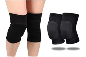 BAIYSFFG Stretchy Knee Pads,1 Pair Full Black Soft Brace Breathable Sleeve Protective for Dance Volleyball Football Yoga Tennis Cycling Jogging (M)