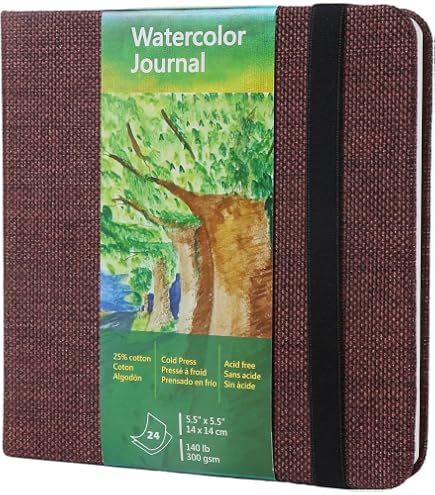 Carnet De Croquis Aquarelle Tumuarta - 300g/m², 25% Coton - 14x14cm - 24 Feuilles - Idéal Voyage