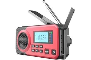 Acta Berg Radio à Manivelle d'Urgence - Batterie 5000 mAh, Solaire, Récepteur Mondial, Lampe de Poche - Équipement d'Urgence