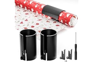 TRILINK Coupe Papier Cadeau Rouleau Coulissant RemplaçAble [2 Pcs avec 4 Lames], Massicot, Outil de DéCoupe de Emballage Cadeau Anniversaire Et de NoëL, Wrapping Paper Gift Wrap Cutter