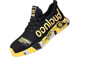 ARTSEW Zapatos de Seguridad para Hombre Ligero Zapatillas de Seguridad Transpirables construcción Calzado de Seguridad Trabajo Deportivo Mujer Comodo Puntera de Acero Bambas de Seguridad