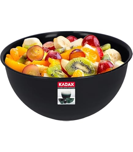 Ciotole Plastica 5 Litri Set 3 Insalatiere Con Coperchio - 5 Litri, Plastica Senza BPA, Colori Pastello (Grigio, Rosa, Verde), Fatto In UE Contenitori Cucina Pastello