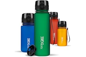 720°DGREE Butelka dla dzieci 500ml "uberBottle" softTouch +Sitko - Szczelna, Wolna od BPA - Butelka na szkołę, na wode wykonana z Tritan Sport, Fitness - Smukła, lekka, odporna, wielokrotnego użytku.
