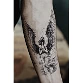 BearPear Angelic Real Tattoo Look Unisex Angel Tattoo, Tattoo, Unisex Tattoo, Arm Tattoo, Shoulder Tattoo