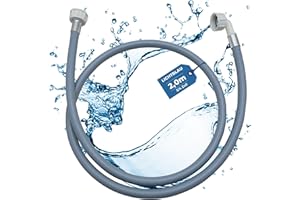 ‎LICHTBLAU LICHTBLAU Zulaufschlauch Waschmaschine Geschirrspüler 2955 Anschluss Größe 2,0m I 3/4 Zoll Winkel/Gerade inkl. Dichtung I Wasserzulaufschlauch universell verwendbar Hersteller unabhängig